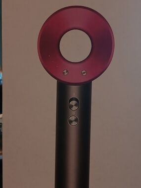High-Tech Hair Dryer with Magenta Ring